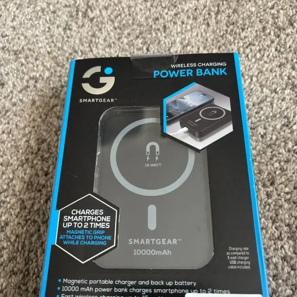Smart Gear Wireless Charging Power Bank 10000mAh Power Capacity 20 Watt USB-C